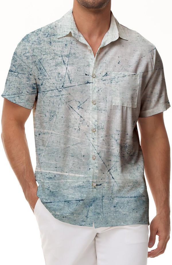 Tropical style men's summer Hawaiian shirt fashion casual print button down shirt summer dream