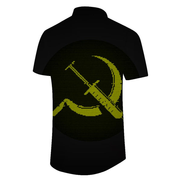 
Flag Hammer and Sickle Men's Short Sleeve Hawaiian Shirt Russian Soviet Casual Beach Shirt Breathable
                