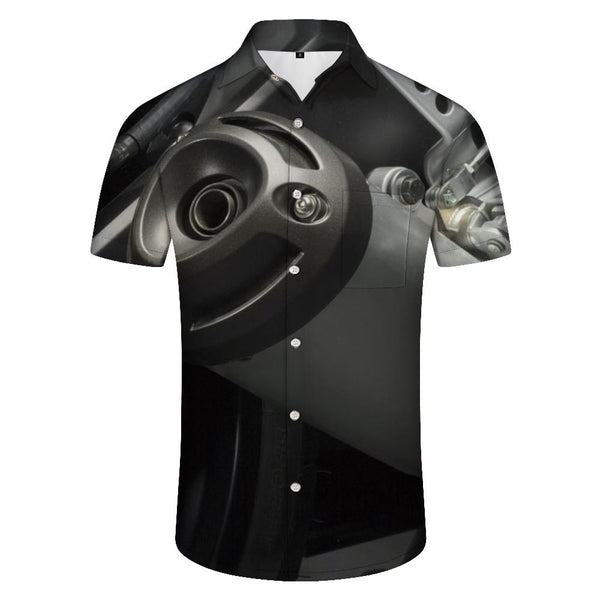 
Outdoor soft modern fashion retro style men's Hawaiian shirt short sleeve shirt digital printing shirt short sleeve
                