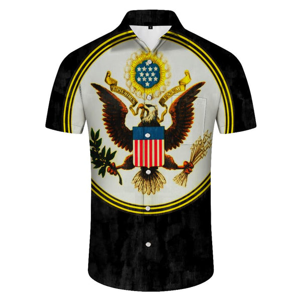 
Virgin Islands Coat of Arms Men's Short Sleeve Casual Hawaiian Shirt 3D Printing
                