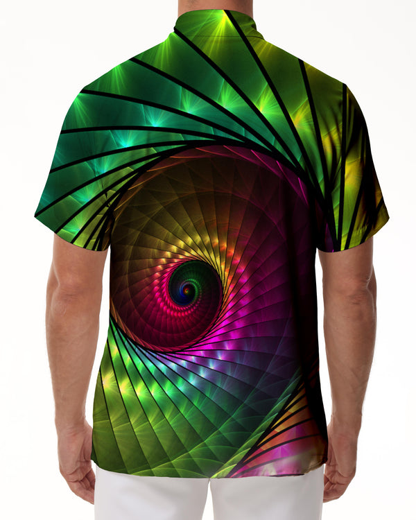 
Geometric Snail Shape Short Sleeve Shirt Men's Casual Loose Short Sleeve Shirt Hawaiian Shirt Summer 3D Printed Short Sleeve Button Summer Tropical Shirt
                