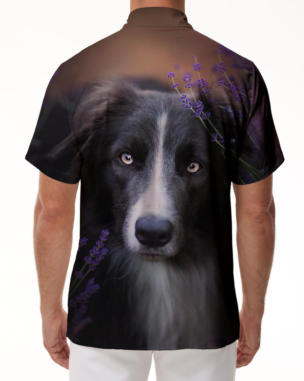 
Smart Dog Print Men's Loose Shirt Hawaiian Button Casual Short Sleeve Button Shirt Summer Beach Top Beach Clothing
                
