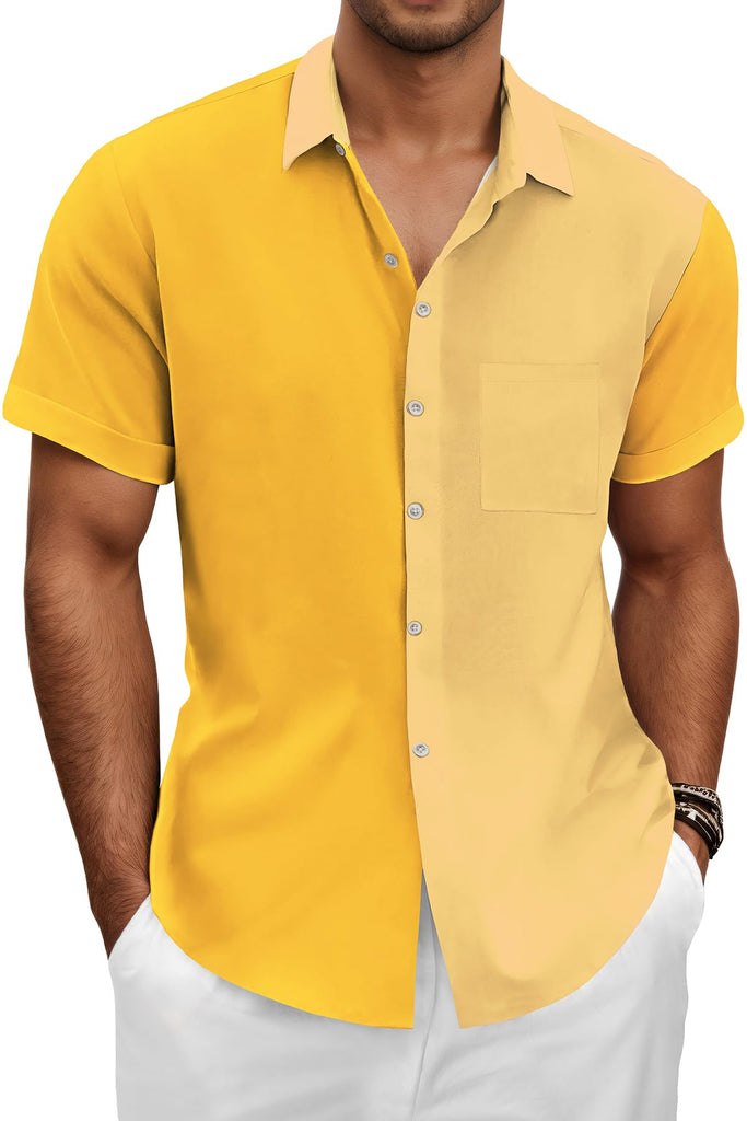 Hawaiian Shit for Men Beach Summer Mens Buton Down Short Sleeve Shit Tropical Vacation Casual Clothes