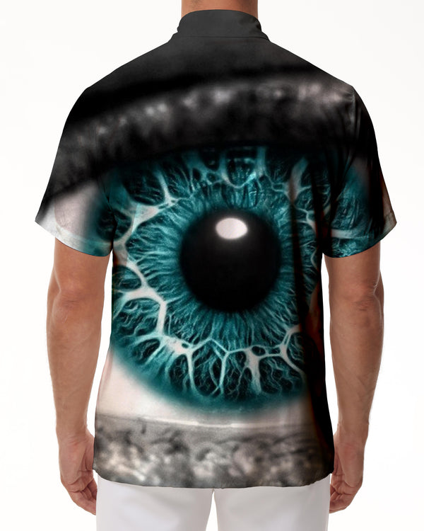 
Magic Evil Eye Psychedelic Summer Tops Men's Casual Button-Down Shirt Short Sleeve Shirt Hawaiian Button Pocket Short Sleeve Shirt Fashion Style
                