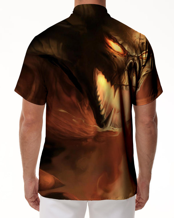
Men's Casual Button Short Sleeve Hawaiian Shirt Beach Top Grim Reaper Party Skull Cool Short Sleeve Shirt
                
