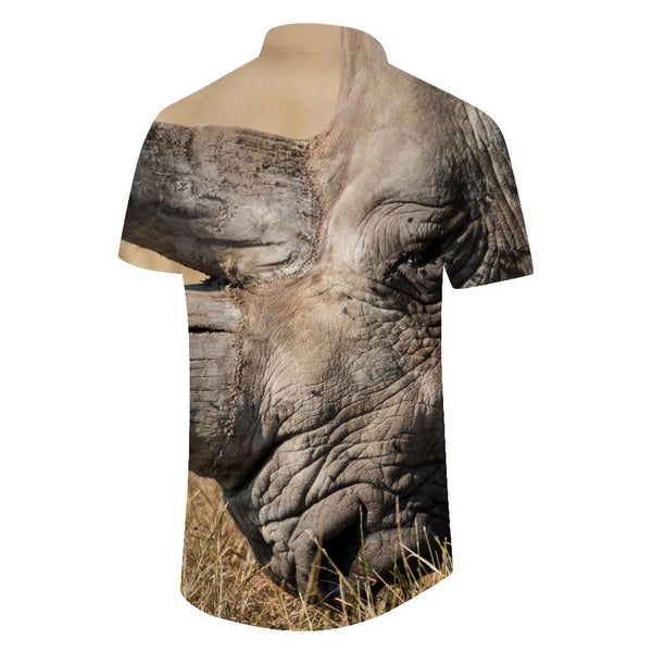 
African Fierce Men's Casual Short Sleeve Shirt Loose Animal Hawaiian Short Sleeve Shirt Tropical Four Seasons
                