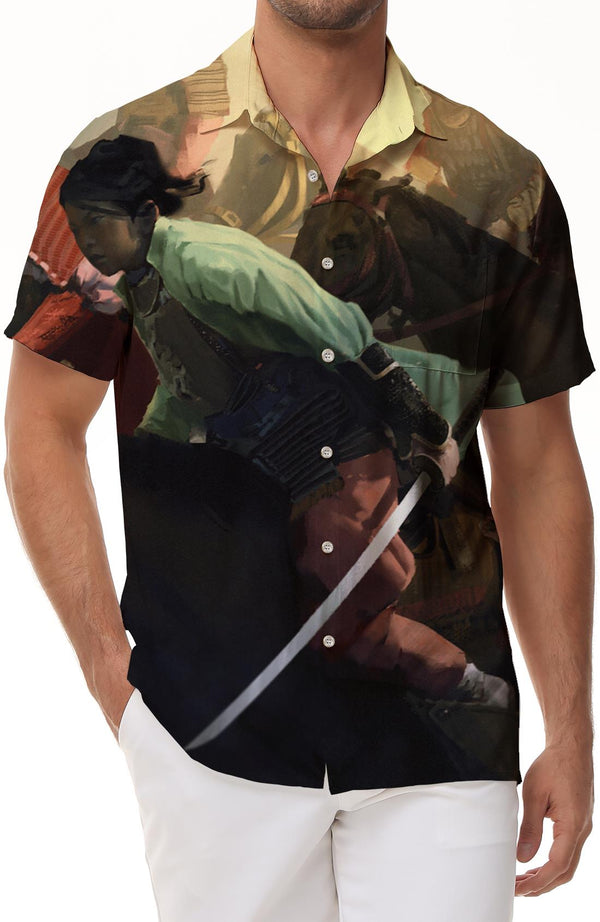 Tibetan Warrior Mens Short Sleeve Shirt 3D Printing Casual Everyday Tops Summer Fashion Clothing Hawaii
