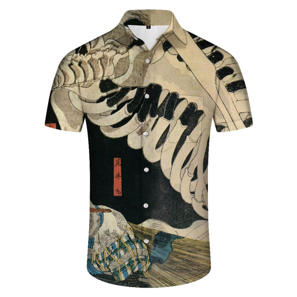 
Japanese style casual men's shirt short sleeve summer Hawaiian casual shirt beach clothing
                