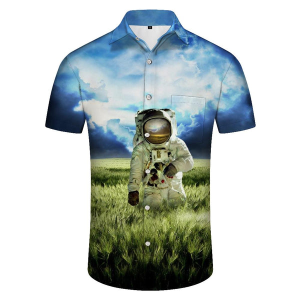 
Traveler Clothing Summer Beach Shirt Men's Astronaut Hawaiian Shirt Space Casual Button-Down Shirt Men
                
