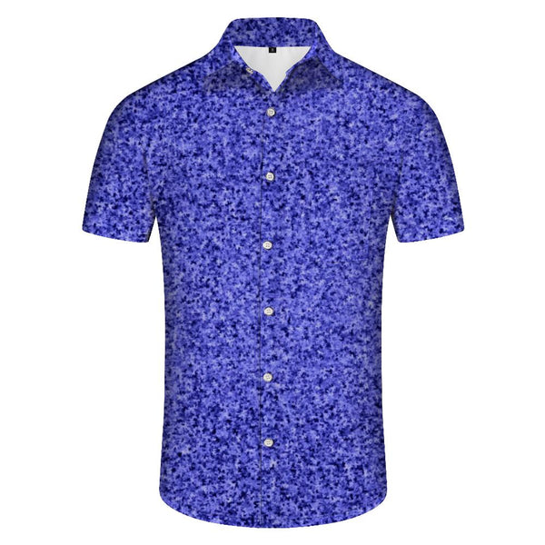 
Men's 3D Digital Printed Lapel Button-Down Short Sleeve Shirt Hawaiian Tropical Button-Down Purple Pattern
                