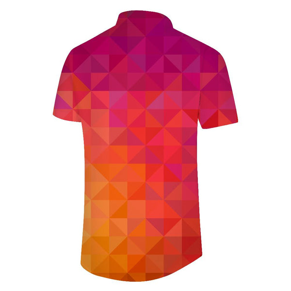 
Geometric Men's Short Sleeve Casual Summer Lapel Loose Beach Print Button Hawaiian Shirt
                