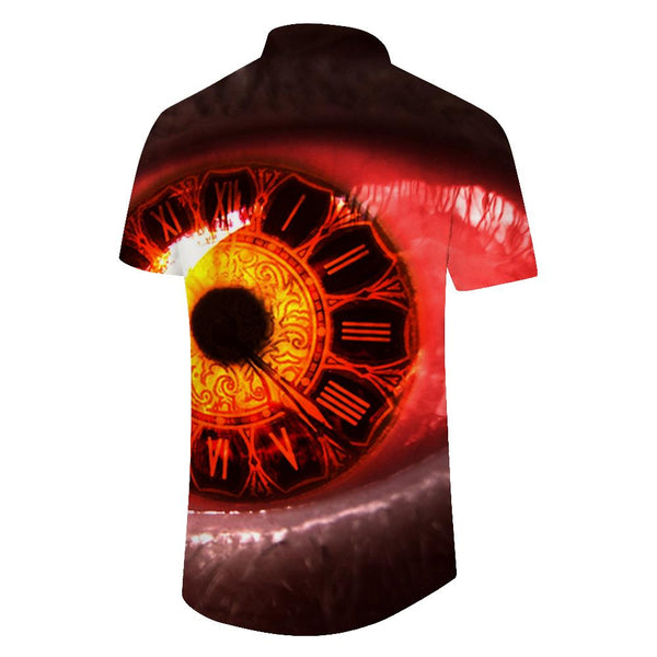 
Devil Red Eyeball Men's Casual Button Shirt Short Sleeve Beach Shirt Hawaiian Tropical Summer Breathable Short Sleeve Shirt Seaside
                