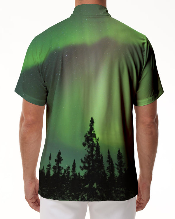 
Hawaii Men's Shirt Styles Northern Lights Tropical Fashion Casual Lapel Beach Short Sleeve Shirt Tops
                