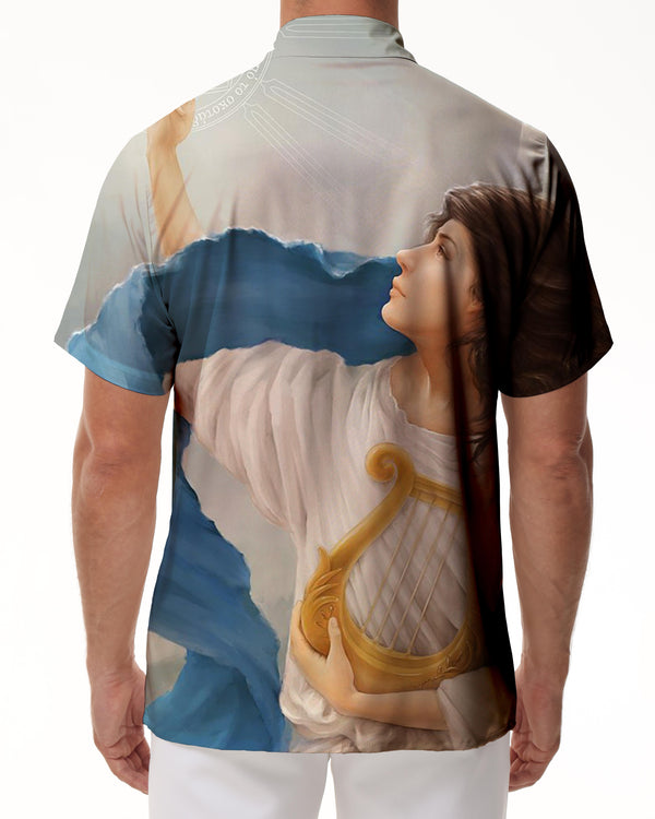 
Shangtian Shengshi Meiyan casual style shirt digital printing men's short-sleeved shirt casual fashion summer comfortable and breathable
                