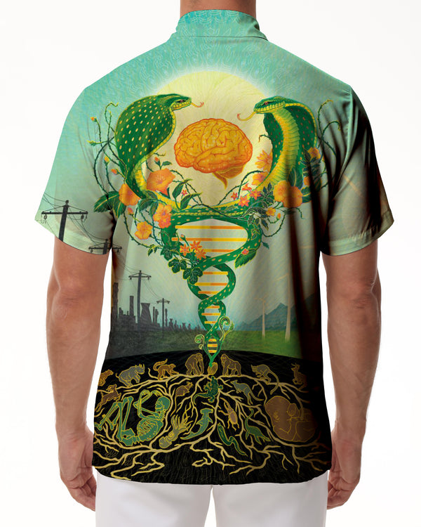 
Double snake abstract personalized digital printing casual loose short sleeve Hawaiian shirt 3D printing shirt summer travel vacation shirt men
                