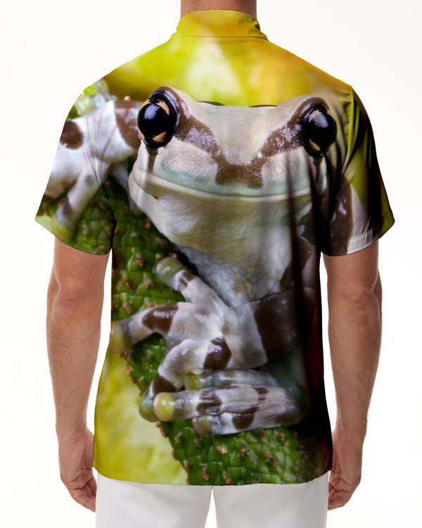 
Men's Printed Hawaiian Button-Down Lapel Pocket Short Sleeve Shirt Frog Hawaiian Shirt Short Sleeve
                