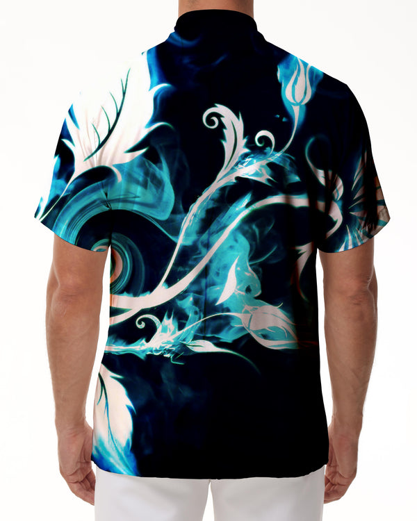 
Hawaiian Shirt Short Sleeve Button Beach Rainforest Men's Printed Shirt for Breathable
                