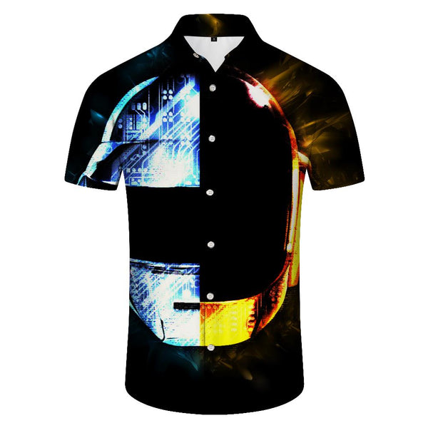 
Cool Helmet Men's Casual Loose Regular Fit Hawaiian Tropical Fun Fashion Hawaiian Shirt Tops
                