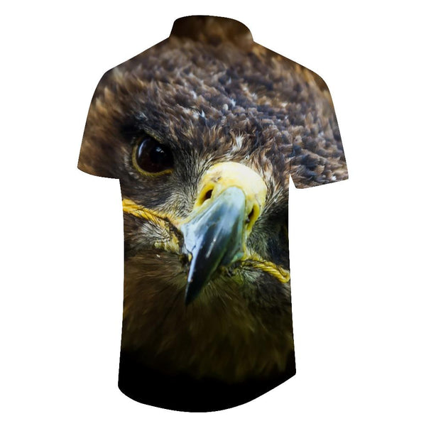 
Wild Sharp Eagle 3D Men's Printed Four Seasons Hawaiian Button Short Sleeve Shirt Animal Daily Shirt Fashion Men's
                