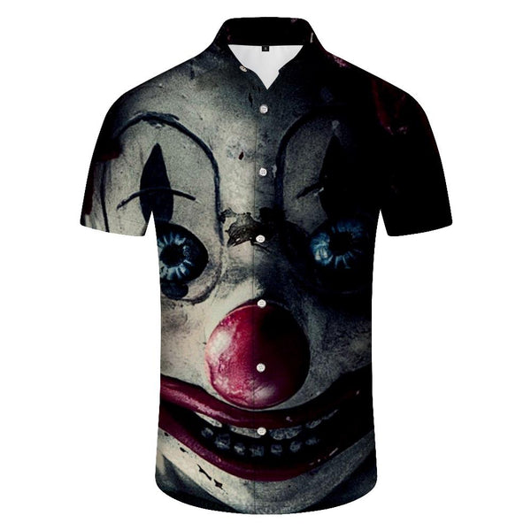 
New Robot Art Print Button Short Sleeve Shirt Men Fashion Casual Street Shirt Men Shirt Summer Carnival
                
