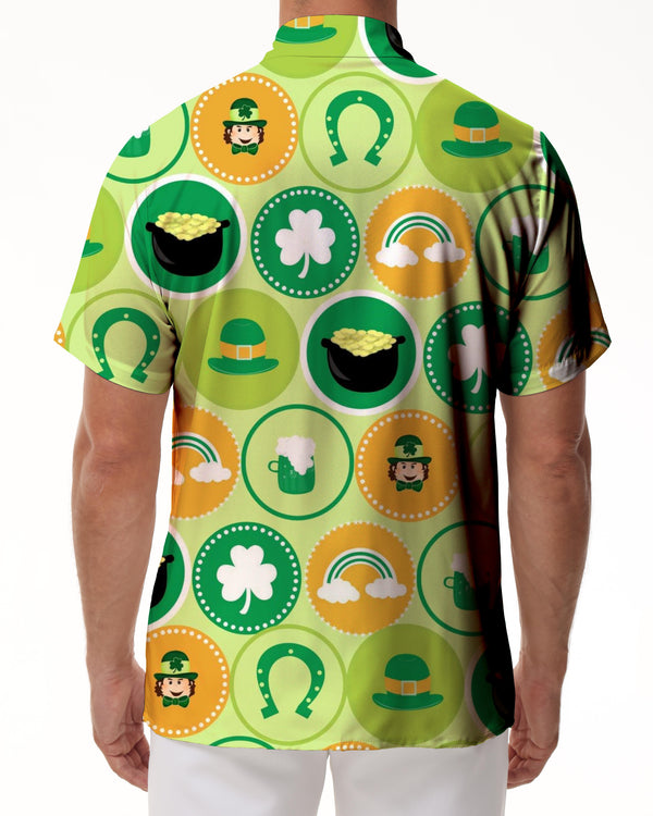 
Green Printed Pattern Shirt Hawaiian 3D Digital Printing Fashion Printed Short Sleeve Shirt Tops Shirt Men
                