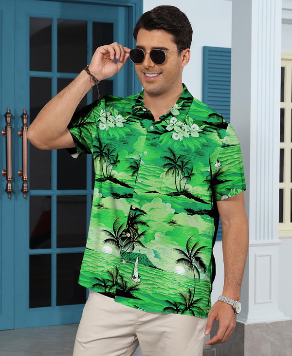 
Hawaiian Shit for Men Beach Summer Mens Buton Down Short Sleeve Shit Tropical Vacation Casual Clothes
                