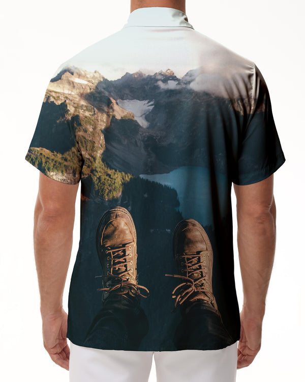 
Hawaiian Shirts Cradle Mountain Short Sleeve Shirts Casual Summer Beach Shirts Button-Up Tropical Floral Shirts
                