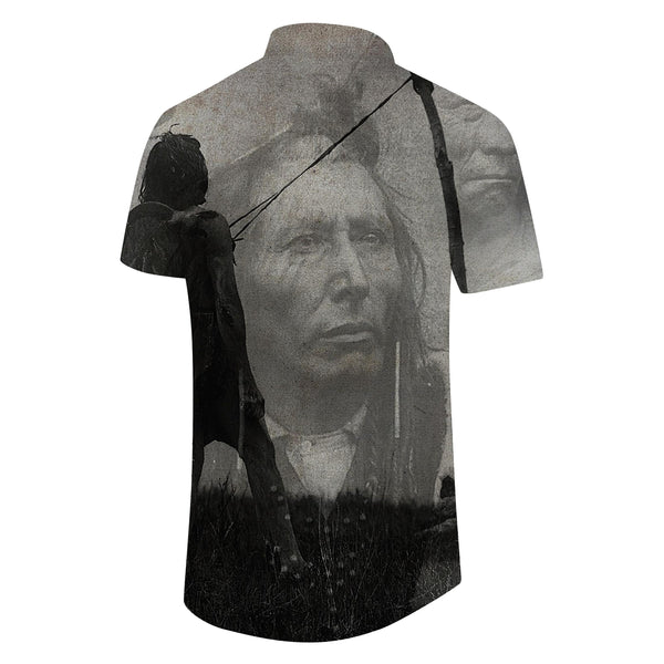 
Short Sleeve Men's Printed Pattern Shirt Hawaiian Button Black and White Art Sketch Lapel Shirt Fashion Casual Tops
                