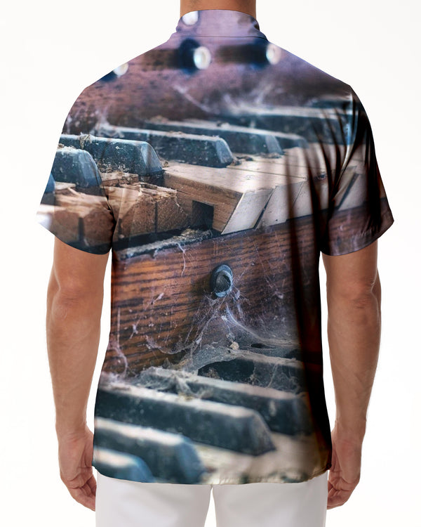 
Piano Musical Instruments Retro Print Men's Short Sleeve Shirt Soft and Comfortable Short Sleeve Streetwear Tops Summer Festival Party Beach Shirt
                