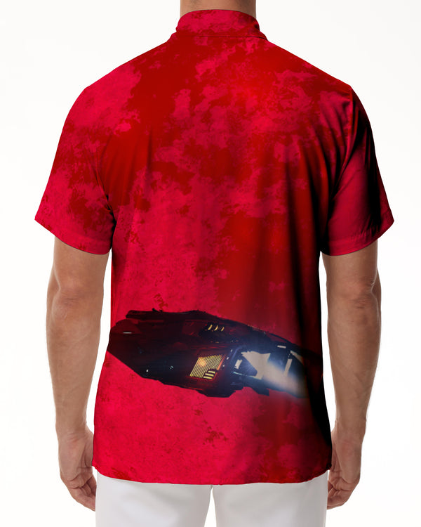 
Red Blood Abstract Men's Shirt Casual Micro-Stretch Short Sleeve Button Shirt Pocket Beach Vacation
                