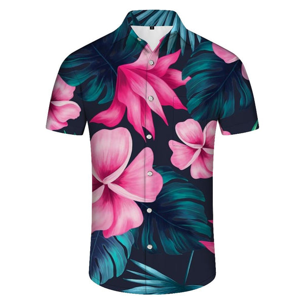 
Summer Vacation Beach Aloha Mens Short Sleeve Hawaiian Shirt Casual Floral Button Down Tropical Shirt
                