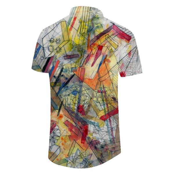 
Head Graffiti Print Short Sleeve Beach Shirt Street Retro Style Summer Fashion Hawaiian Shirt Men's Casual Loose Short Sleeve Shirt Polyester
                