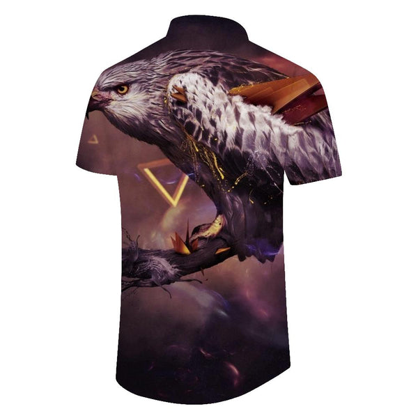 
Night Sky King Animal Hawaiian Short Sleeve Shirt Button Lapel Pocket Tropical Four Seasons Digital Printing Men's Casual Short Sleeve Shirt Loose
                
