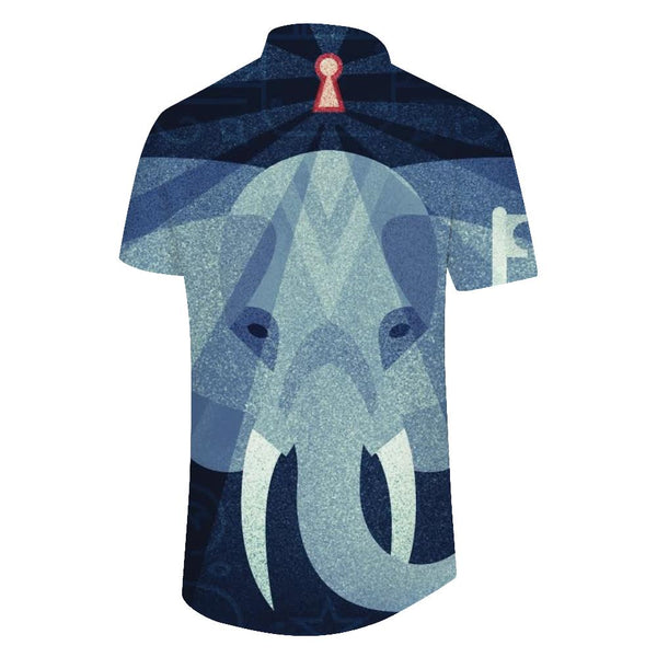 
Bohemian Elephant Pattern Men's Casual Polyester Shirt Men's Short Sleeve Shirt Button Casual Shirt Loose Tops Vacation Short Sleeve
                