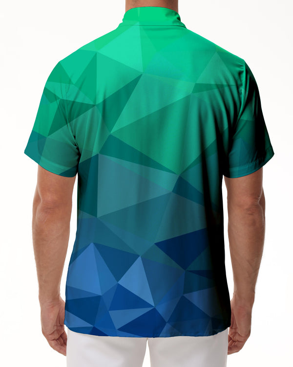 
Rectangular Casual Shirt Men's Everyday Hawaiian Button Tropical Abstract Print Shirt Short Sleeve Beachwear Green
                
