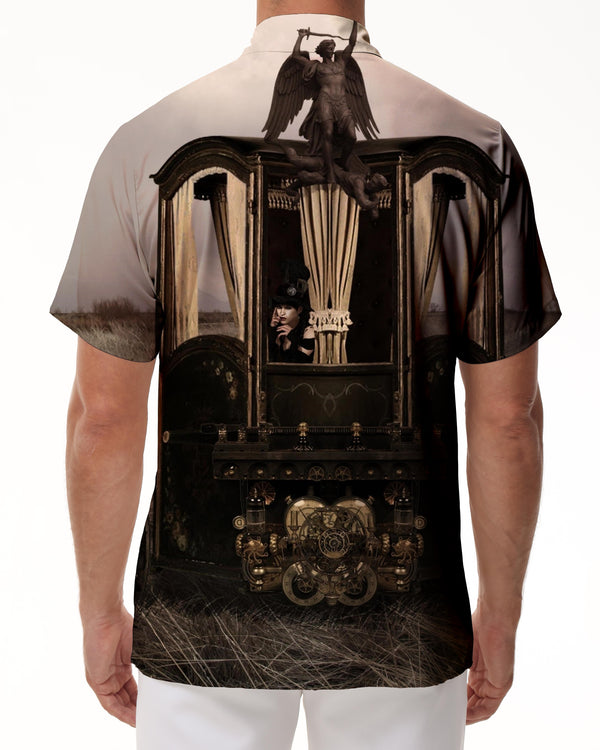 
Hawaiian button down short sleeve shirt character men casual street everyday simple clothes summer beach shirt
                