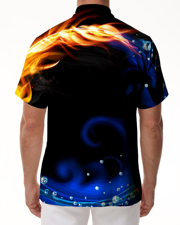 
Flame Ball Black Hawaii 3D Printing Casual Men Comfortable Breathable Fashion Short Sleeve Shirt Men Hip Hop Tops Shirt
                