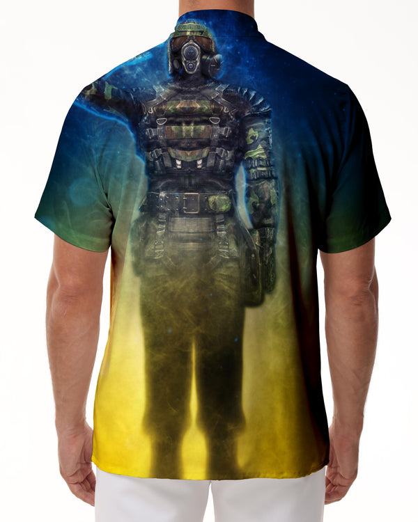 
Doomsday Skeleton Soldier Summer Shirt Hawaiian Tropical Four Seasons Button Lapel Men's Button Short Sleeve Shirt Polyester
                