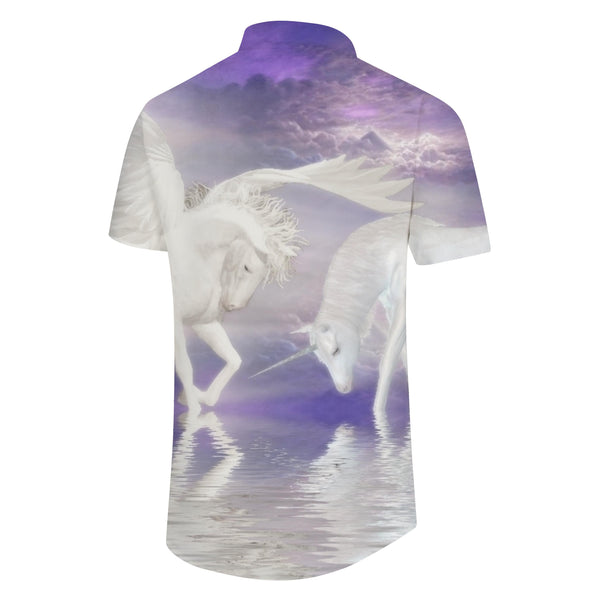 
Beautiful Fantasy U-nicorn Men's Short Sleeve Shirt Lapel Button Top Hawaiian Loose Short Sleeve
                