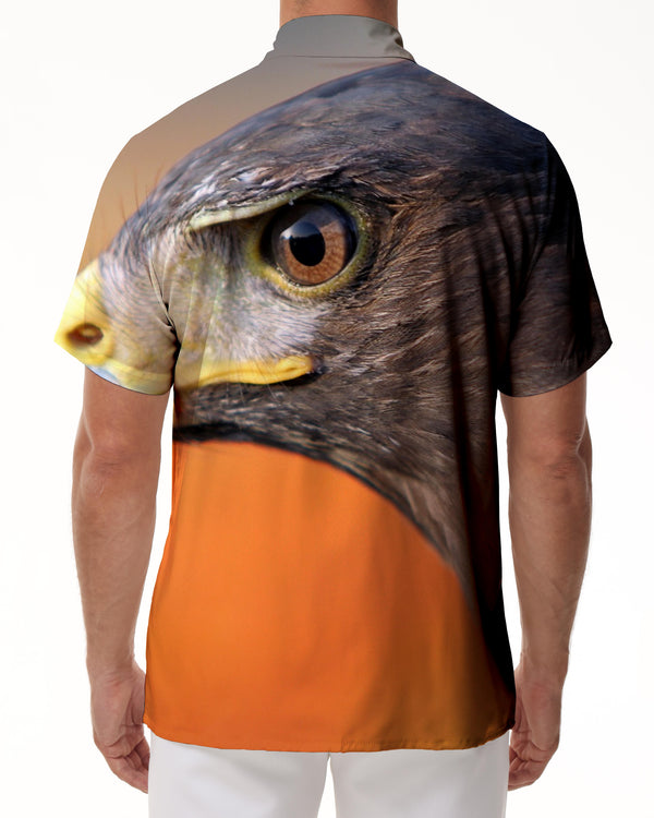
Eagle Print Men's Shirt - Casual Short Sleeve Button Beach Tropical Shirt Fashion Summer
                