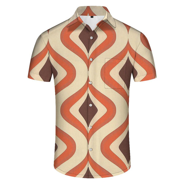 
Mens Hawaiian Shirts 70s Vintage - Mens Casual Beach Summer Short Sleeve Button Down Shirt
                