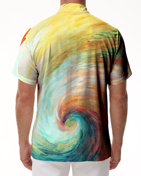 
Colorful Cartoon Abstract 3D Printed Pattern Hawaiian Lapel Button Men's Casual Beach Shirt Short Sleeve
                