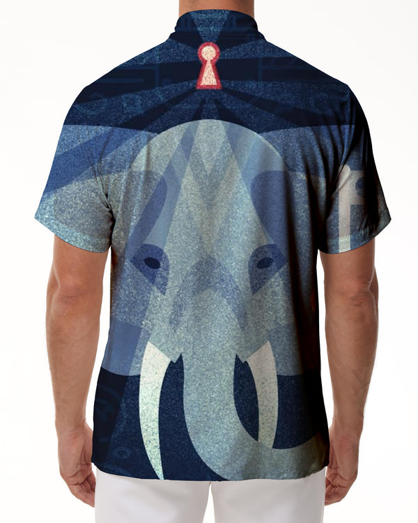 
Bohemian Elephant Pattern Men's Casual Polyester Shirt Men's Short Sleeve Shirt Button Casual Shirt Loose Tops Vacation Short Sleeve
                