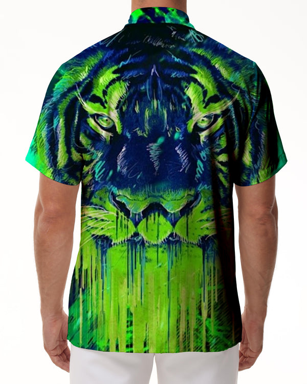 
Animal Tiger Hawaiian Men's Shirt 3D Printing Summer Casual Short Sleeve Loose Large Size Shirt Daily Street Top Party Sweatshirt
                