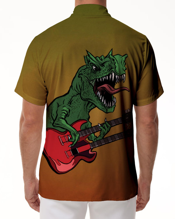 
Monster dinosaur short sleeve cool trendy men's street wear summer casual tops American Harajuku style
                