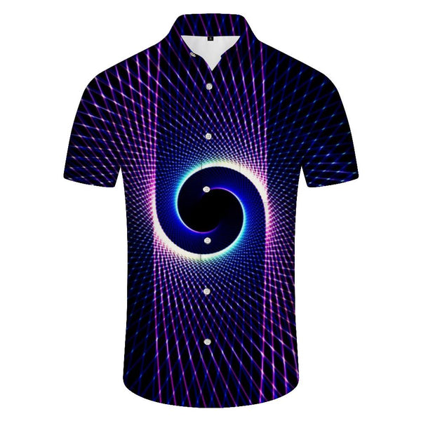 
Interesting colorful geometric pattern abstract summer 3D pattern holiday casual personality printed tops for men
                