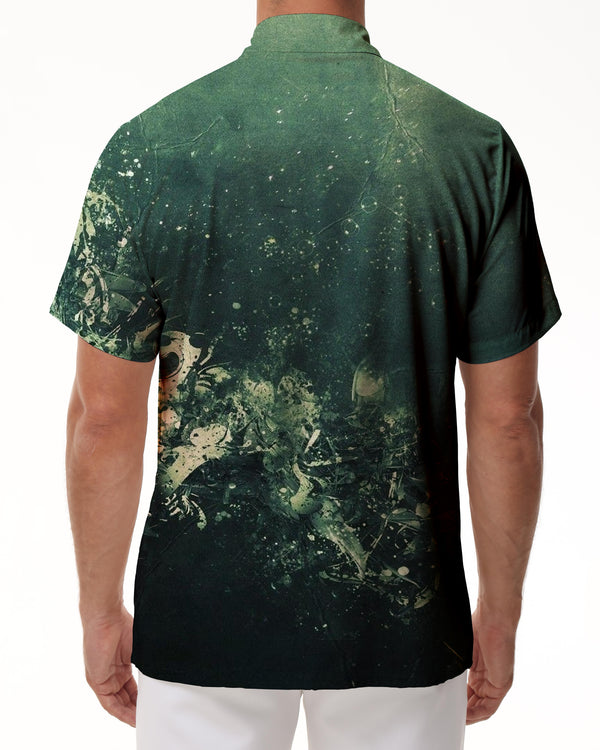 
Hawaiian Button Art Men's Casual Loose Beach Shirt Short Sleeve Men's Casual Loose Regular Style
                