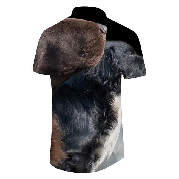 
Black and Brown Houndstooth Mens Cuban Shirt Short Sleeve Button Down Hawaiian Shirt Summer Casual Beach Shirt Shirts
                