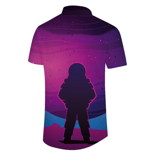 
Colorful cartoon anime silhouette digital print men's casual button-down shirt Hawaiian print shirt classic style short sleeve
                