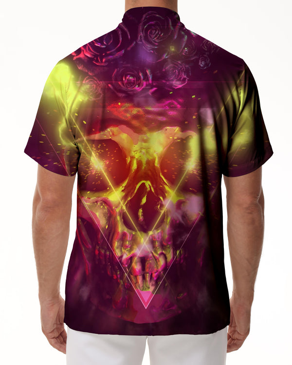 
Zombie Cool Skeleton Western Seaside Beach Shirt Casual Men's Loose Daily Hawaiian Short Sleeve Beach Ocean Clothing
                